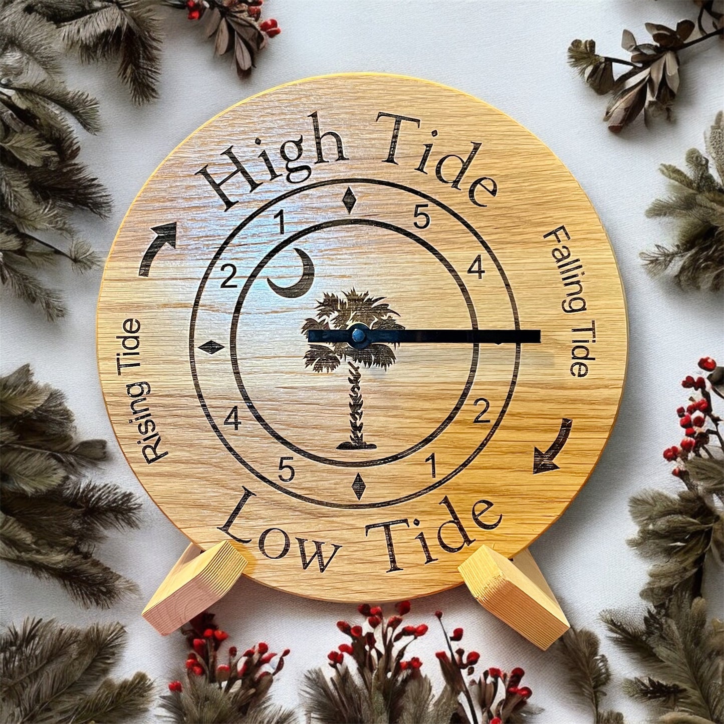 South Carolina Palm and Moon Tide Clock