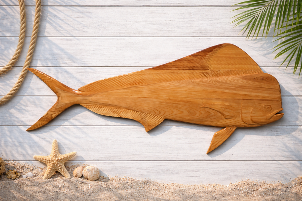 Cypress Mahi — Coastal Wall Sculpture