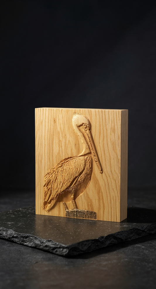 PELICAN 3D RELIEF CARVING