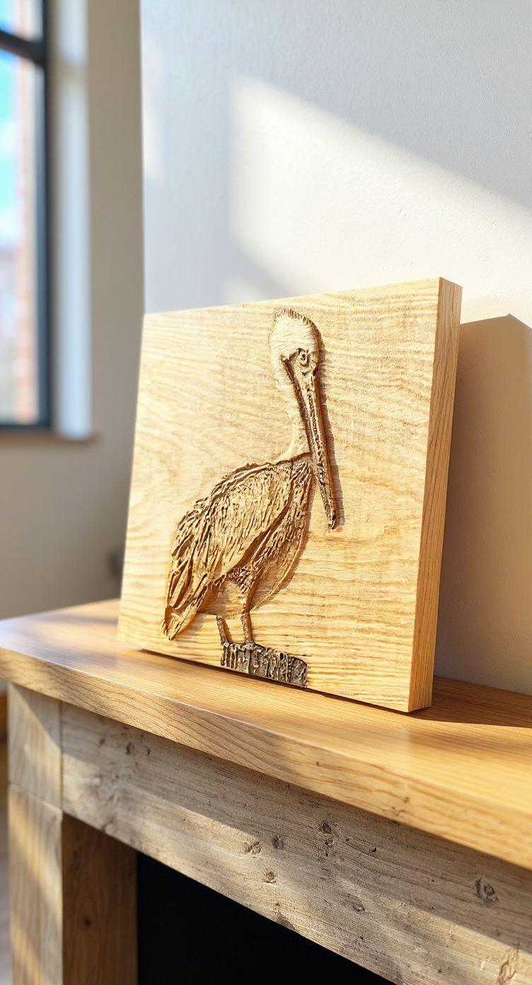 PELICAN 3D RELIEF CARVING