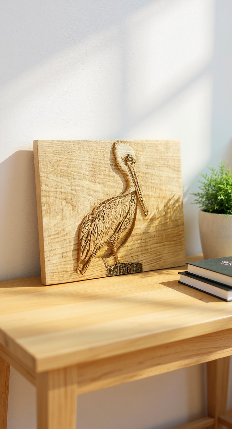 PELICAN 3D RELIEF CARVING