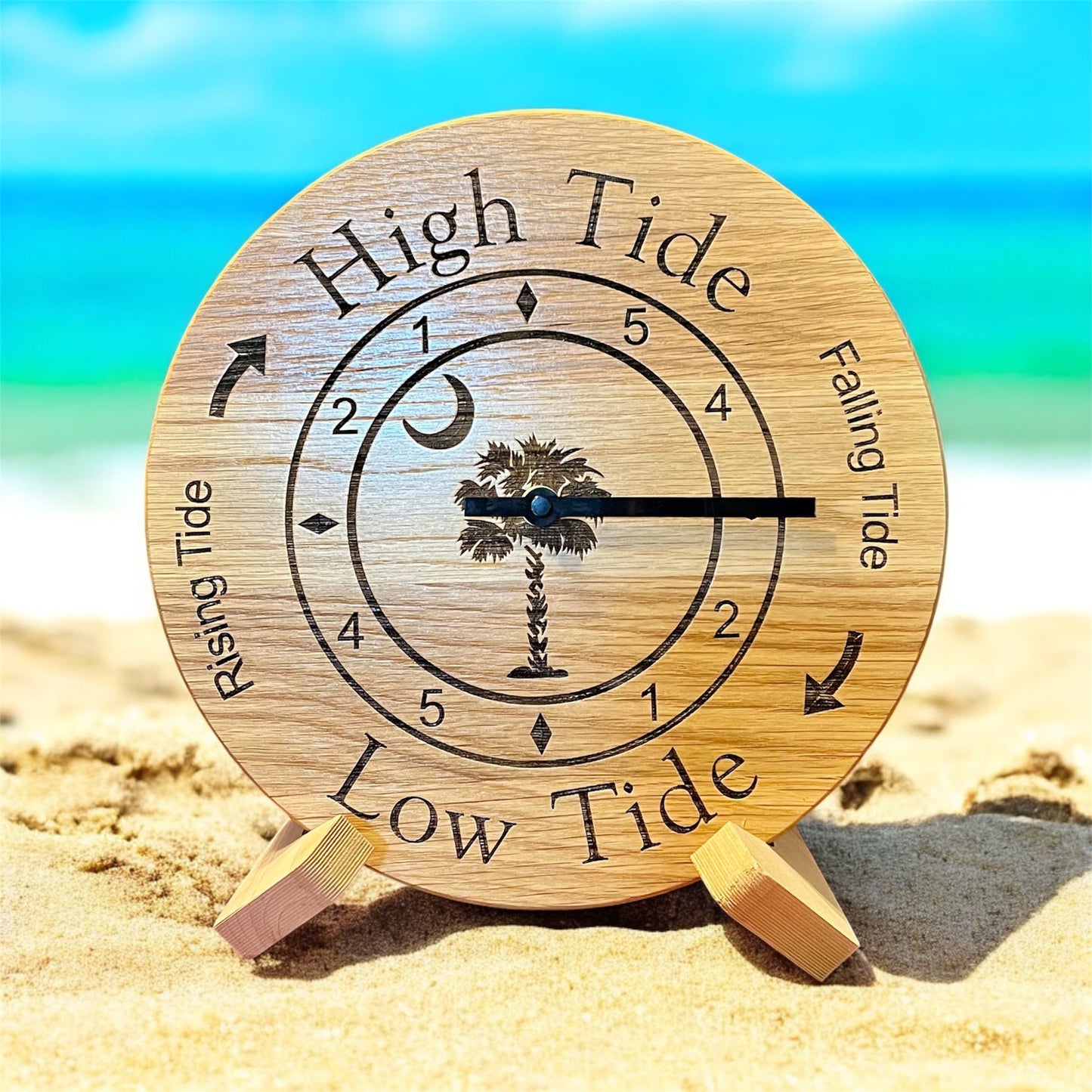 South Carolina Palm and Moon Tide Clock