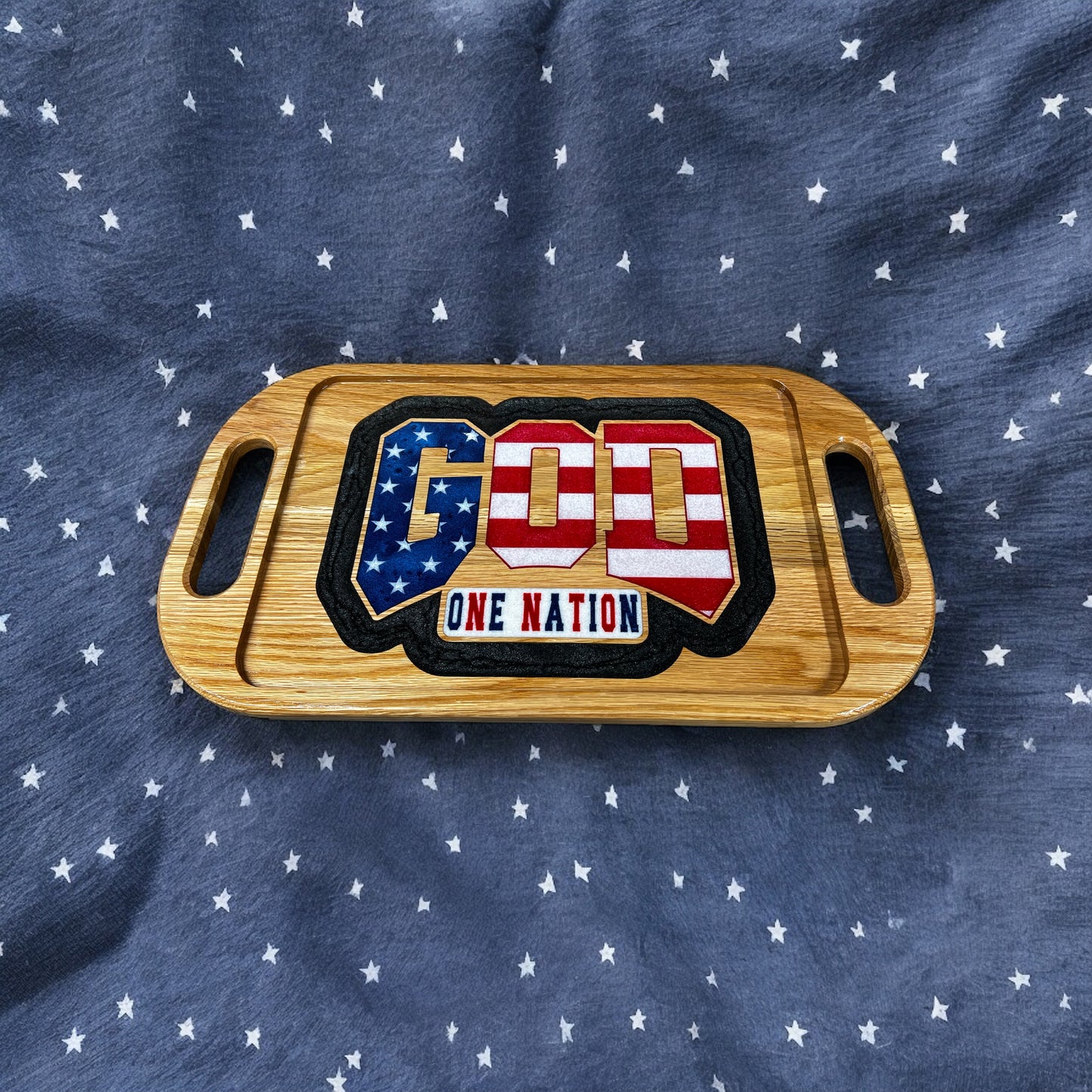 ONE NATION UNDER GOD SERVING TRAY