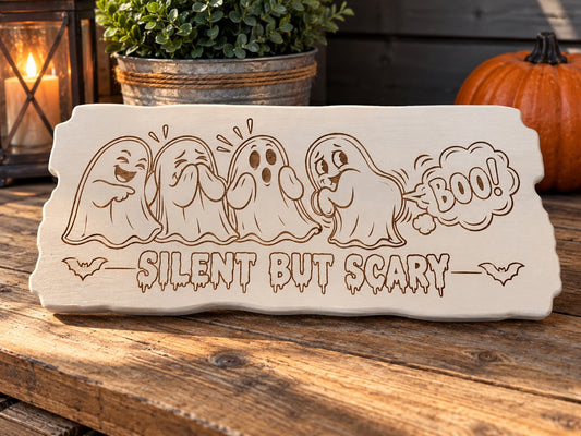Silent But Scary Halloween Sign